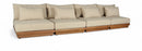 Mirella - 4 Piece Water Resistant Fabric Outdoor Patio Modular Sectional
