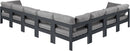 Nizuc - Outdoor Patio 8 Piece Modular Sectional With Gray Frame
