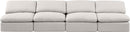 Indulge - Linen 4 Seat Modular Armless Sofa