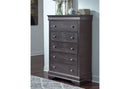 Pompei - 5 Piece Full Bedroom Set With LED - Gray