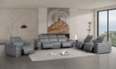 2679 - Power Reclining Sofa, Console Loveseat & Chair Set In Genuine Leather (5 Recliners)