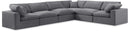 Comfy - 6 Piece Velvet Modular Corner Sectional
