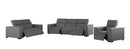 1208 - Leather Reclining Set (Sofa, Loveseat & Chair With 5 Power Recliners)