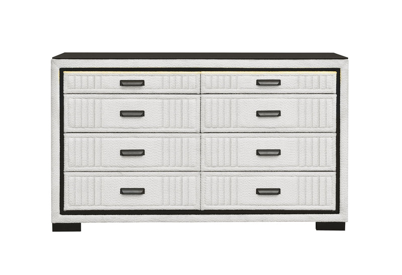 Isabella - Dresser With LED - Black / White