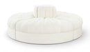 Rummi - Round Velvet Performance Fabric Upholstered 4 Piece Modular Sofa