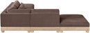 Turin - Chenille Fabric Upholstered Modular Sectional - Brown