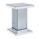 Nysa - 26" End Table - Mirrored & Faux Crystals