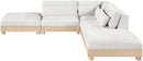 Turin - Chenille Fabric Upholstered Modular Sectional - White