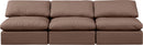 Indulge - Faux Leather 3 Seat Modular Armless Sofa