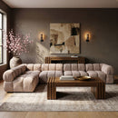 Orin - Velvet 5 Piece Modular Sectional