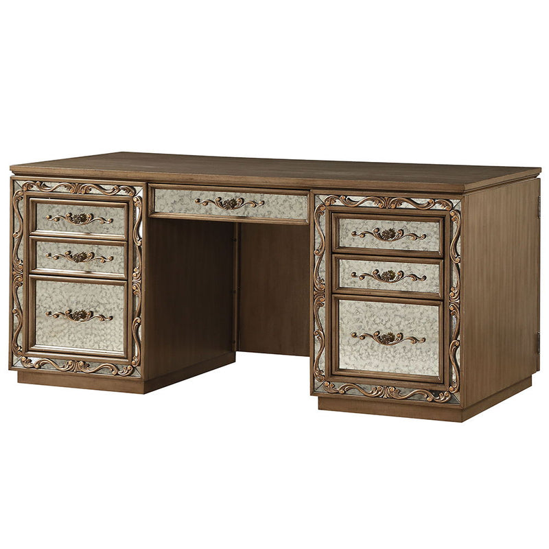 Orianne - Executive Writing Desk - Antique Gold