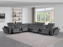 1224 - 8-Piece L-Shaped Sectional Sofa In With 4 Power Recliners & Power Headrests
