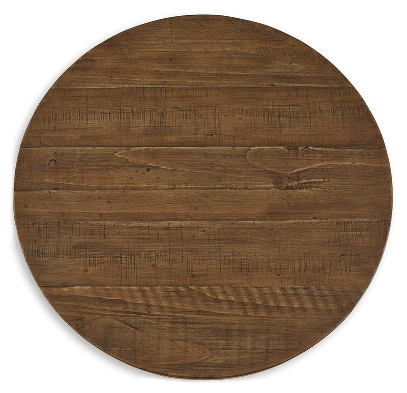 Mackifeld - Round End Table - Warm Brown