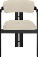 Aurum - Vegan Leather Upholstered Dining Chair With Graphite Black Base (Set of 2)