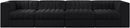 Rummi - Velvet Performance Fabric Upholstered 4 Piece Modular Sofa