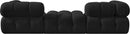 Ames - 3 Piece Boucle Modular Sofa With 1 Backless Seat