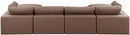 Comfy - 6 Piece Faux Leather Modular Double Chaise Sectional