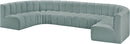 Arc - Faux Leather Modular U-Shaped Sectional