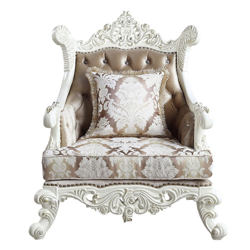 Vanaheim - Chair With Pillow - Fabric & Antique White