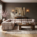 Orin - L-Shaped Velvet 6 Piece Modular Sectional