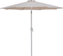 Fiji - Aluminum Patio Umbrella With Square Teak And White Base