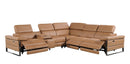 1246 - 6-Piece L-Shaped Modular Power Reclining Sectional With 3 Power Recliners And Power Headrests