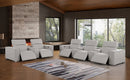 1208 - Modular Leather Sofa Loveseat With 6 Recliners And Power Headrests