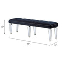 Varian - Bench - Dark Navy Velvet & Mirrored