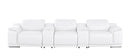 2679 - Genuine Leather Sofa With 3 Power Recliners & Dual Storage Consoles