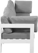Nizuc - Outdoor Patio 4 Seat Modular Sofa With White Frame