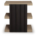 Rylandyn - Rectangular End Table - Black / Light Brown