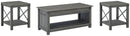 Freedan - 3 Pc. - Coffee Table, 2 End Tables - Grayish Brown