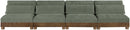 Turin - Chenille Fabric Upholstered Modular Sectional - Green