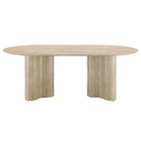 Jirina - Dining Table - Travertine Pattern