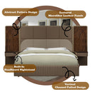 Marcelino - Nightstand With Wall Pier (King) - Cherry Oak