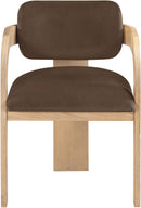 Cedra - Velvet Performance Fabric Upholstered Dining Chair (Set of 2) - Natural Frame