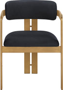 Aurum - Vegan Leather Upholstered Dining Chair With Brushed Brass Base (Set of 2)
