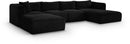 Shaggy - 5 Piece Modular Sectional With Chaise And Ottoman