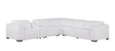 1208 - 6-Piece L-Shaped Leather Reclining Sectional With 3 Power Recliners