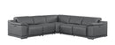 2679 - 5-Piece L-Shaped Power Reclining Sectional In Genuine Leather (3 Recliners)