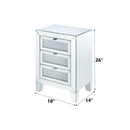 Noralie - 26" Accent Table - Mirrored & Faux Diamonds