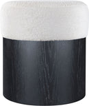 Nimes - Ottoman / Stool With Black Base