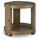 Flangren - Round End Table - Light Brown