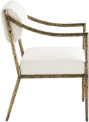 Bastille - Upholstered Dining Arm Chair (Set of 2) - Brass Frame