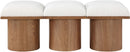 Pavilion - 3 Piece Modular Bench With Brown Base