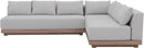 Solace - Olefin Performance Fabric 3 Piece Outdoor Patio Modular Sectional (Sofa, Loveseat & Corner Chair)