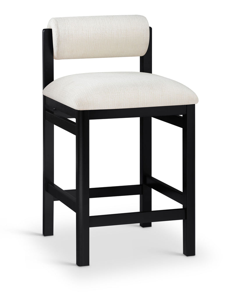 Roundhill - Fabric Counter Stool - Black Frame
