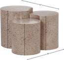 Dimple - 20" 3 Piece Modular End Table - Terazzo Finish