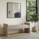 Hickory - Fabric Upholstered Bench - Natural Frame