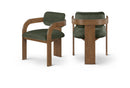 Cedra - Velvet Performance Fabric Upholstered Dining Chair (Set of 2) - Brown Frame